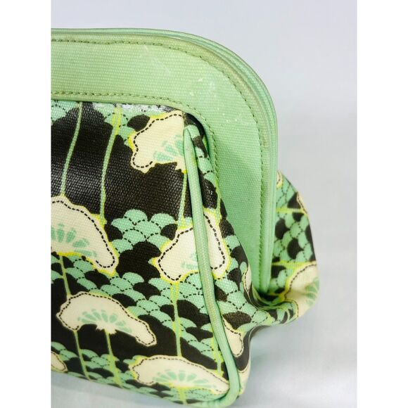 Petunia Pickle Bottom Diaper Bag Clutch Wristlet Green Fans Changing Pad - Picture 6 of 12